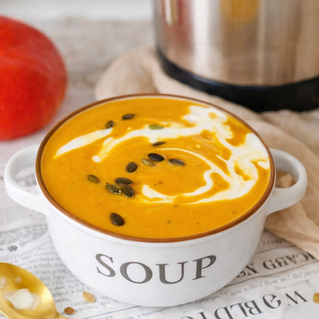 Kürbissuppe im Thermomix®* – kostenloses Rezept von fitgemixt, cremig mit Kokosmilch und nur 68 kcal pro 100 g