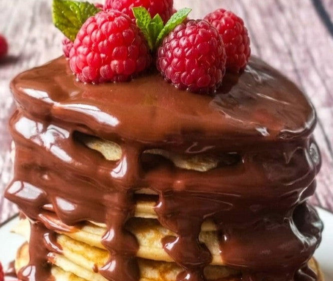 Pfannkuchen im Thermomix®* zuckerfrei – kostenloses fitgemixt Rezept, fluffige Bananen-Quark-Pancakes ohne Haushaltszucker, Teig in 40 Sekunden fertig