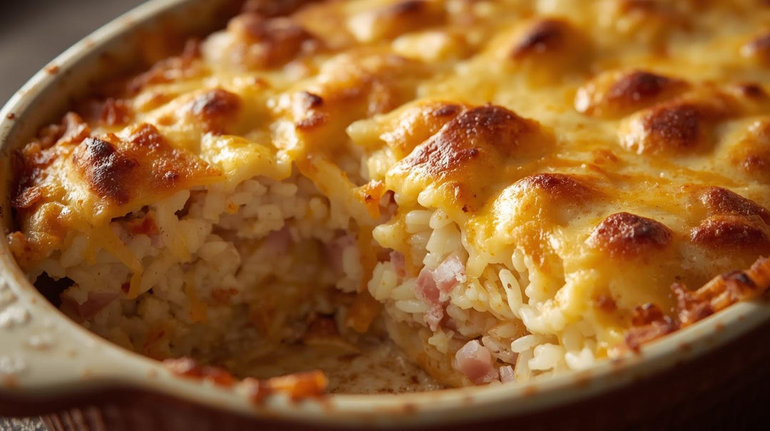 Schinken-Käse-Reisauflauf im Thermomix®* – herzhaft Low-Carb