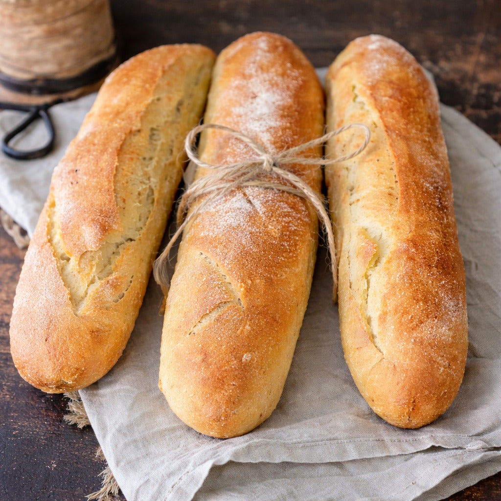Schnelle Baguettes mit dem Thermomix®* – knusprig aus Dinkelmehl