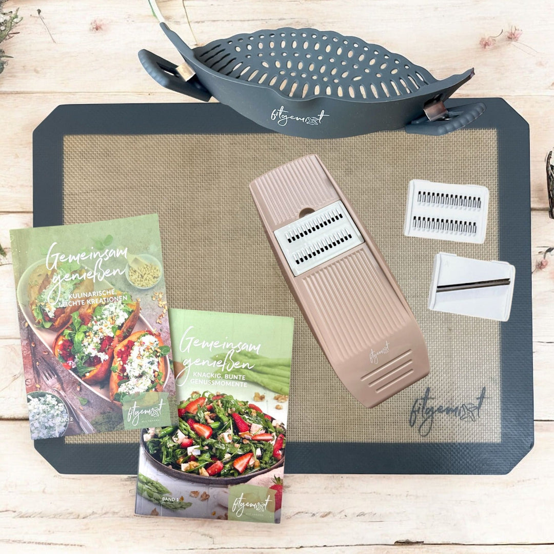 Starter Set für Thermomix® – liebevoll zusammengestelltes Set mit Zubehör, Rezeptheft und Küchenhelfern von fitgemixt