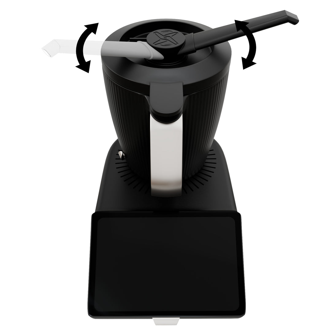 Dampfumleiter für Thermomix®* TM7®* in beiden Seitenpositionen, einmal nach links und einmal nach rechts gedreht