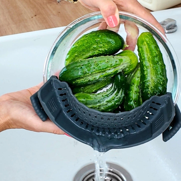 Perfekte Abgießhilfe für runde Töpfe - Produkt by fitgemixt