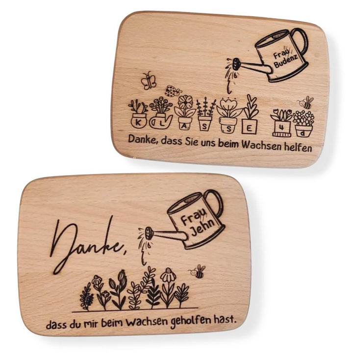 Abschiedsgeschenk für Kita, Lehrer & Tagesmutter | Personalisiertes Frühstücksbrett