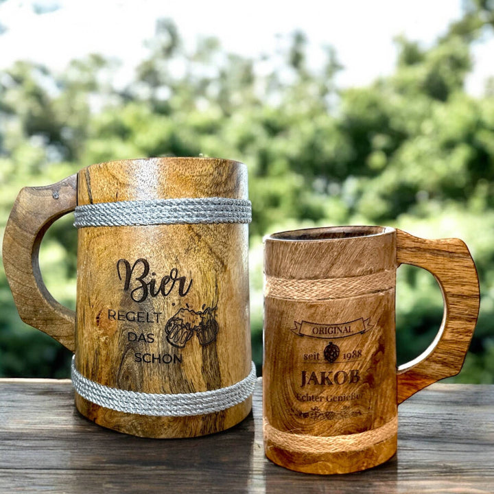 Bierkrug personalisiert – Geschenkidee zum Geburtstag mit Namensgravur hier im Shop von fitgemixt erhältlich