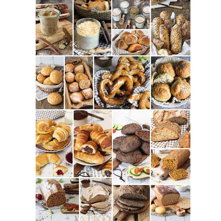 Bildübersicht des neuen Brotbackbuchs für den Thermomix by fitgemixt - entdecke jetzt das neue Brotbackbuch für deinen Thermomix und werde zum Brotback-Profi! Hier findest du alle Rezepte auf einen Blick.