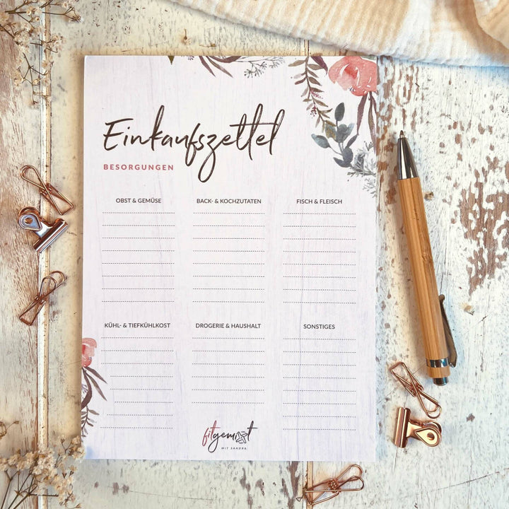 Praktische Einkaufsliste Familie by fitgemixt. Jetzt bestellen.