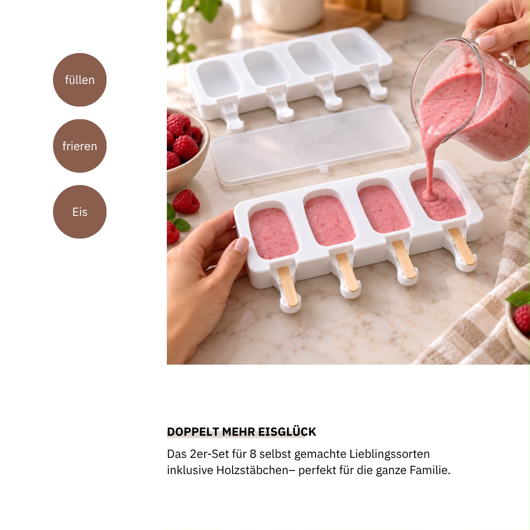 Formen für Eis am Stiel ♥ köstliches Eis easy selbstgemacht – Fitgemixt