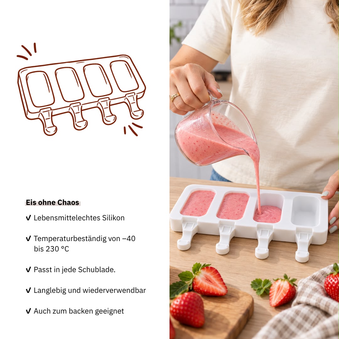 Formen für Eis am Stiel ♥ köstliches Eis easy selbstgemacht – Fitgemixt