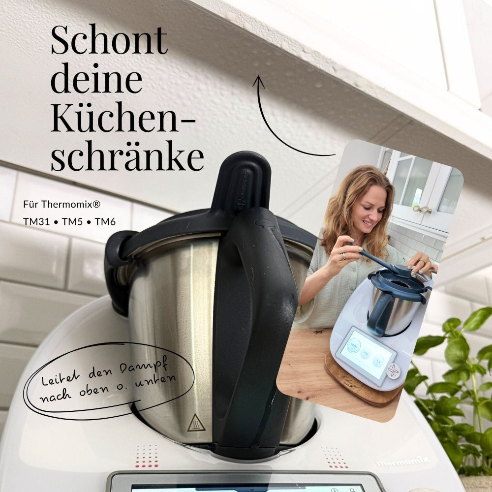 Thermomix Dampf umleiten und Küchenschränke schonen – FitLeiter Dampfumleiter für TM6, TM5, TM31 – erhältlich bei fitgemixt