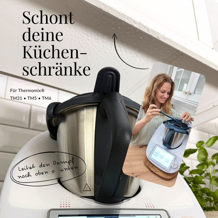 Thermomix Dampf umleiten und Küchenschränke schonen – FitLeiter Dampfumleiter für TM6, TM5, TM31 – erhältlich bei fitgemixt