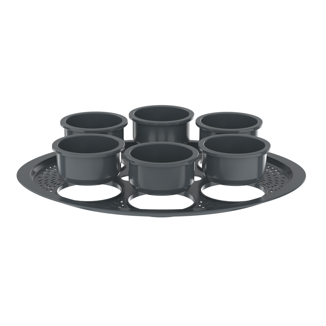 FitSteamForm Mehrfach-Kocheinsatz für Thermomix® – ideal für Miniportionen im Varoma®. Jetzt im fitgemixt Shop kaufen.