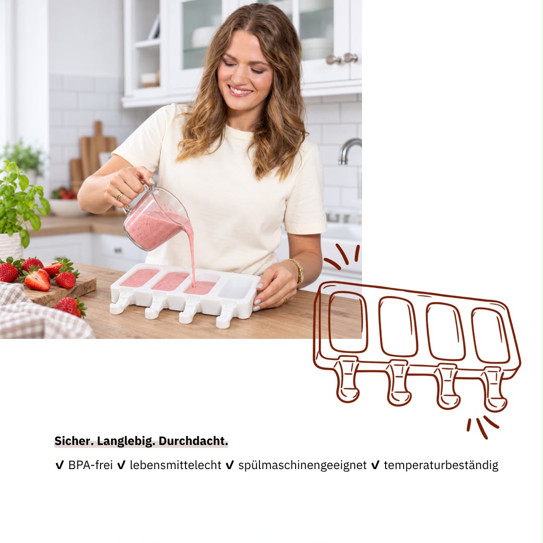 Formen für Eis am Stiel ♥ köstliches Eis easy selbstgemacht – Fitgemixt