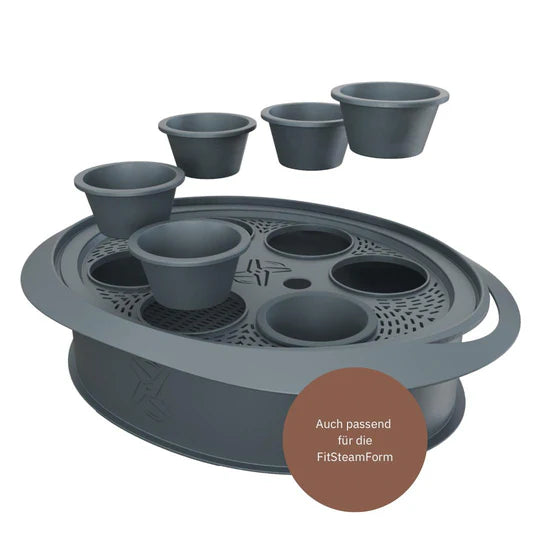 Gareinsatz Thermomix®* TM31* Alternative FitSteamTower – vergrößerte Fläche zum Dampfgaren – jetzt im fitgemixt Shop kaufen