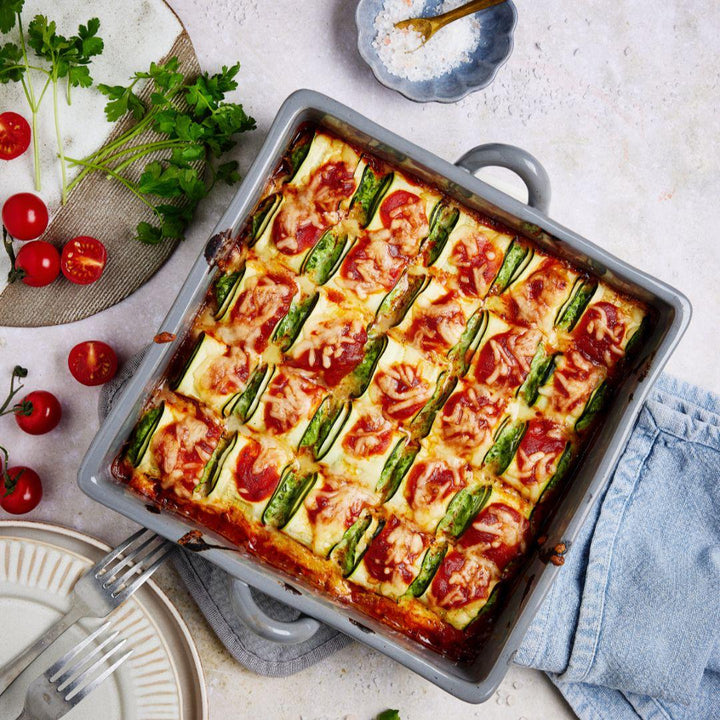 Gefüllte Zucchini Low Carb im Thermomix® – herzhaft überbacken & ideal für eine gesunde Ernährung