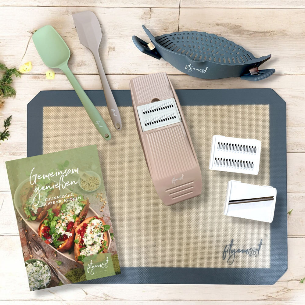 Genussmomente Premium Set Band 2 jetzt bestellen – hochwertiges Küchen-Set im fitgemixt Onlineshop