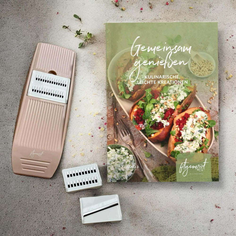 Genussmomente Starter Set Band 2 kaufen – Küchenhelfer & Rezeptbuch im fitgemixt Onlineshop