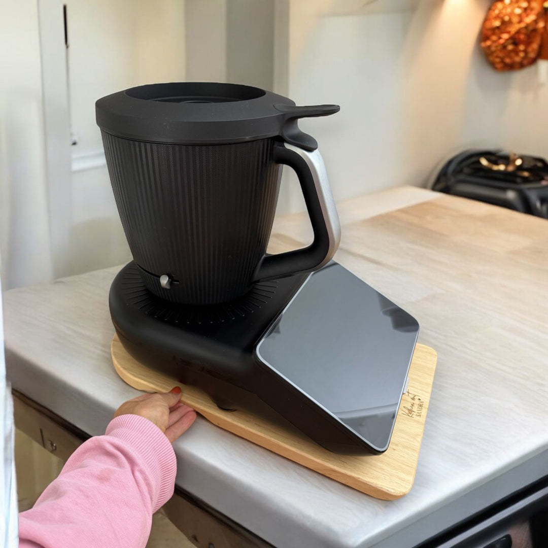 Rutschfestes Thermomix®* Gleitbrett Holz bestellen bei fitgemixt