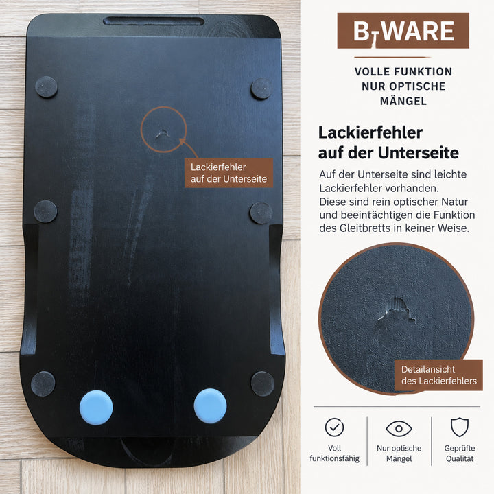 Gleitbrett Thermomix®* TM7®*  aus Eiche als B-Ware mit feinen Lackierunebenheiten, voll funktionsfähig und günstiger bei fitgemixt