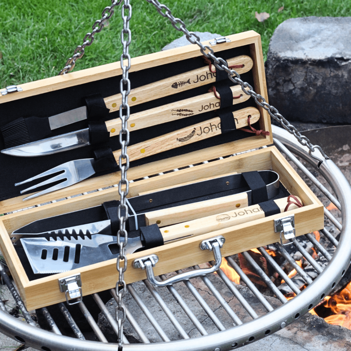 Grillset personalisiert mit Spruch und Name von fitgemixt - jetzt hier im Shop bestellen!!