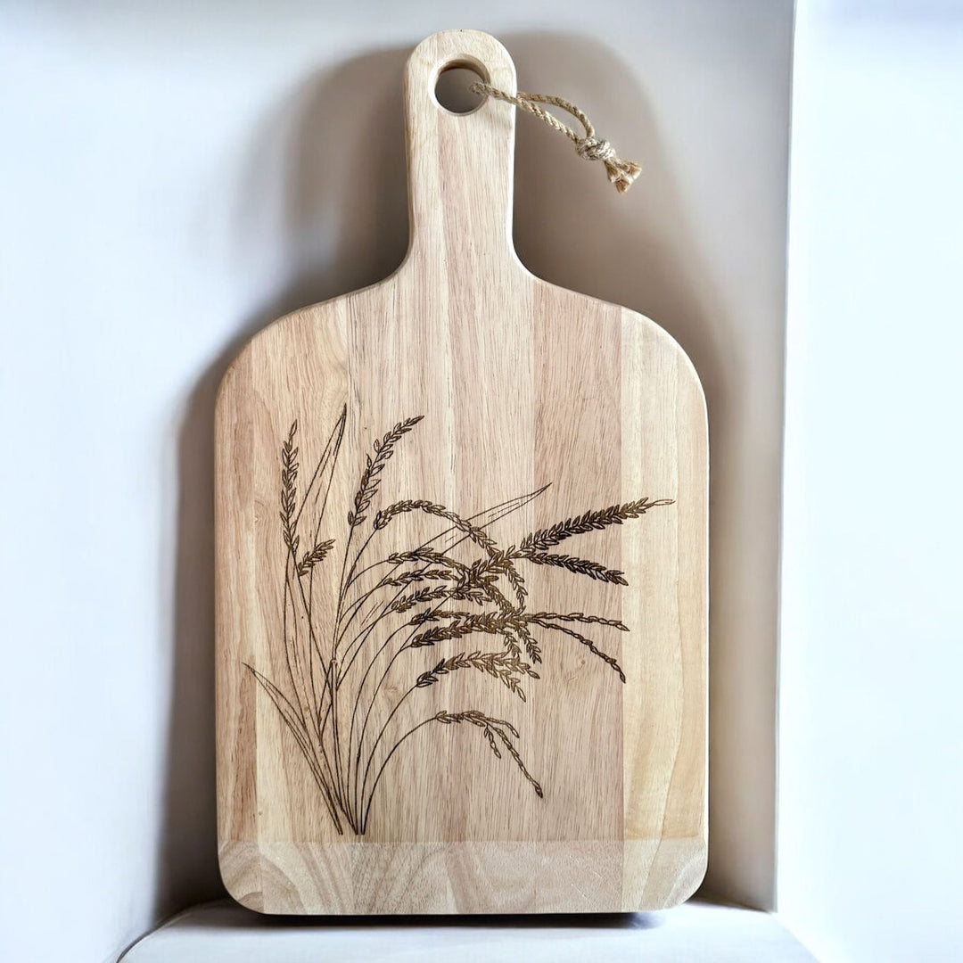 Großes Schneidebrett aus Eiche mit Gravur – handgefertigtes Küchenbrett im fitgemixt Shop kaufen