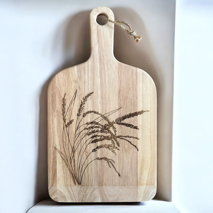 Großes Schneidebrett aus Eiche mit Gravur – handgefertigtes Küchenbrett im fitgemixt Shop kaufen
