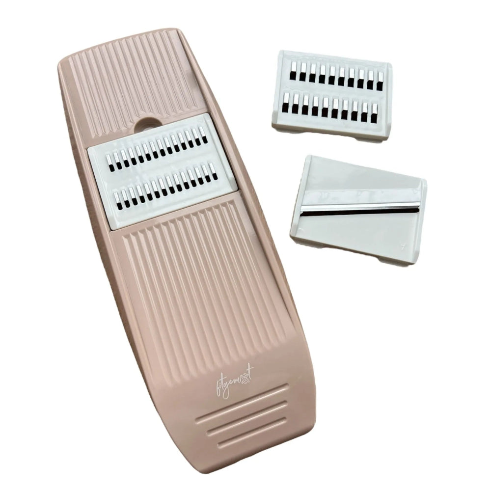 Küchenreibe 3-in-1 by fitgemixt mit austauschbaren Edelstahlklingen – ideal zum Reiben, Raspeln und Hobeln für deinen Thermomix®*