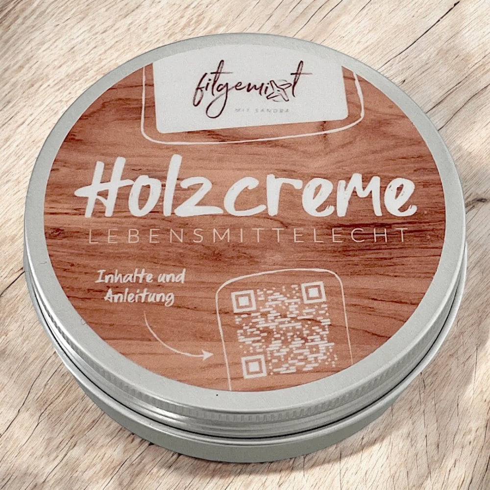 Lebensmittelechte Holzcreme kaufen von fitgemixt