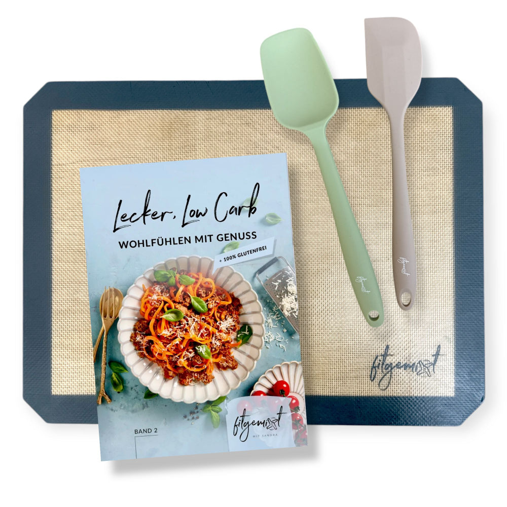Leichter Genuss Classic Set Band 2 jetzt im fitgemixt Shop kaufen – Küchenhelfer & Rezeptbuch im Set