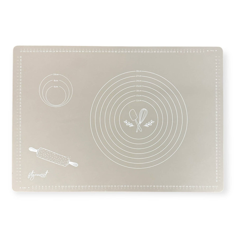 Silikonmatte Landhausstil kaufen – hitzebeständige Backmatte von fitgemixt