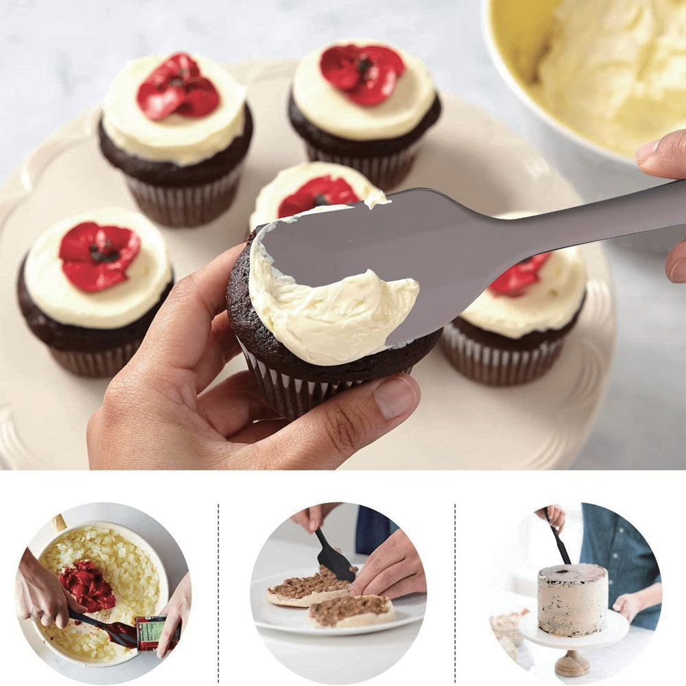 Zwei wunderschöne Sets aus Silikonspatel 2er-Set in zwei attraktiven Farbtönen.