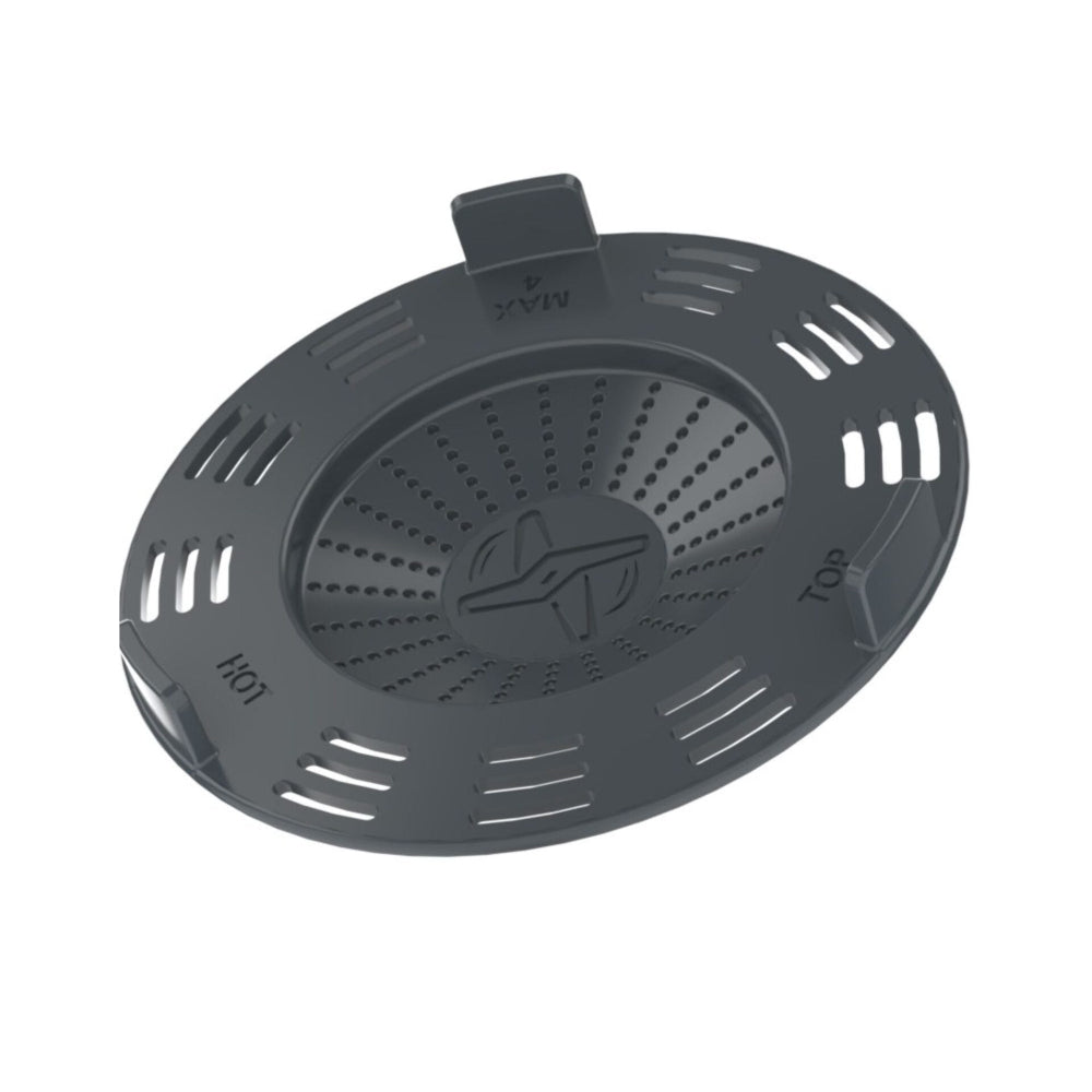 Schwarzer FitSchutz Spritzschutz passend für Thermomix®* Ansicht von oben