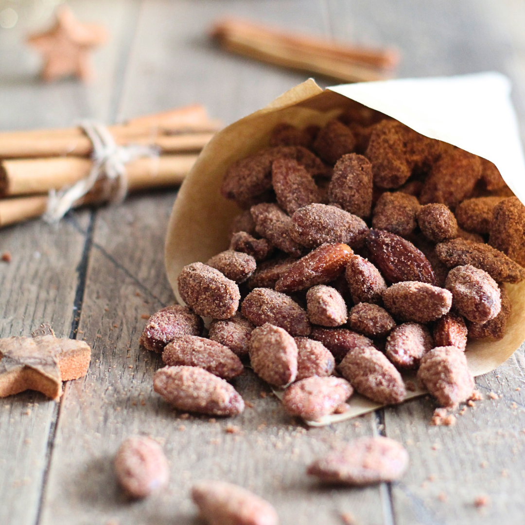 Köstliche Thermomix Gebrannte Mandeln aus dem Buch Winterlieblinge, erhältlich im fitgemixt Onlineshop