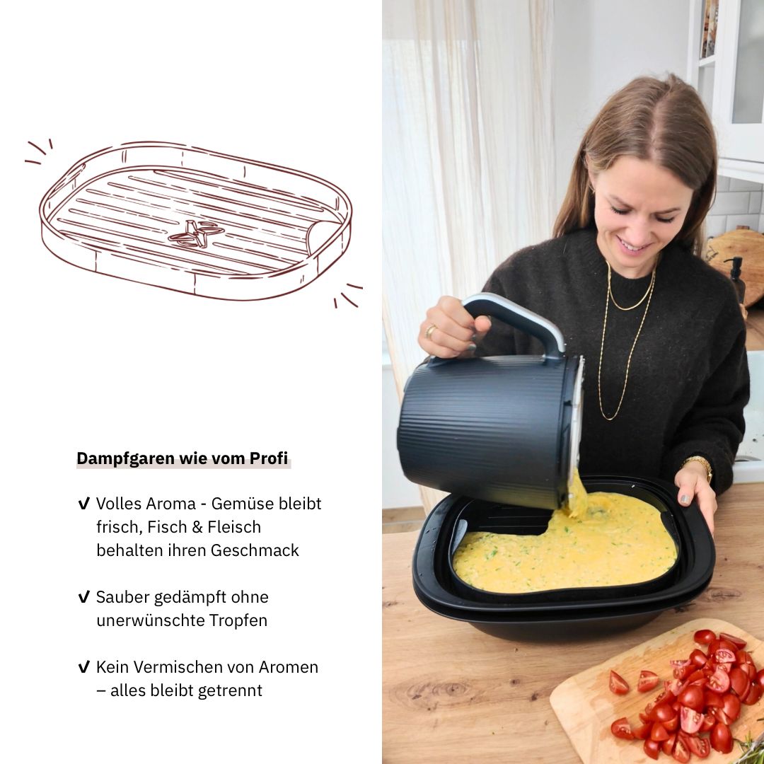 Varoma® Behälter Einlegeboden FitEinleger – ideale Ergänzung für saubere und schonende Dampfgarprozesse. Fitgemixt Zubehör kaufen.