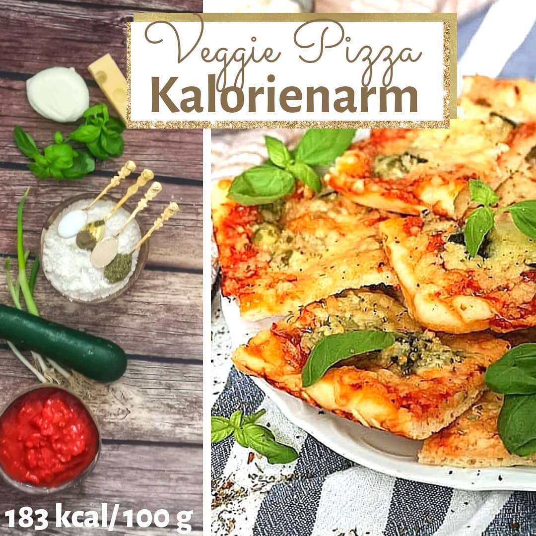 Rezept Veggie Pizza im Thermomix® kalorienarm mixen by fitgemixt