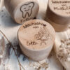Personalisierte Milchzahn Box aus Holz mit Name und Motiven - Erhältlich im fitgemixt Onlineshop