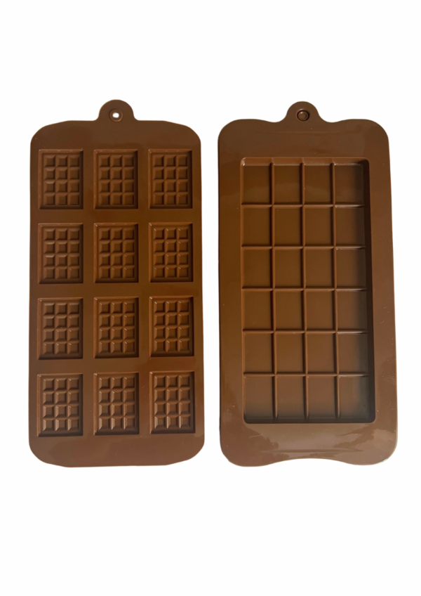 Schokoladenformen 2er-Set aus Silikon für selbstgemachte Schokoladentafeln