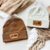 Wintermütze personalisieren – Baumwoll-Beanie mit individuellem Namensschild im fitgemixt Shop