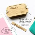 Mein Schulstart Starter Set Zwei Lieblingsstücke zum Schulbeginn: personalisiertes Lineal & Lunchbox mit Gravur. Ideal für die Schultüte & als Geschenk zur Einschulung